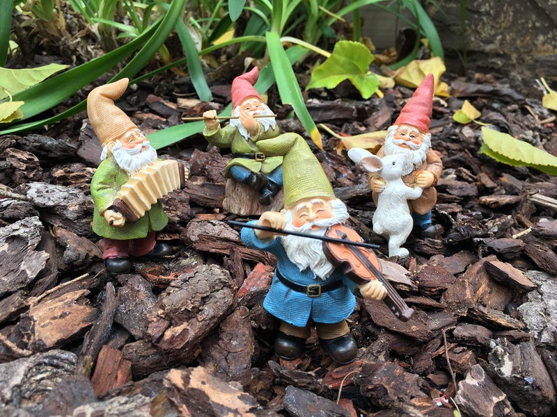GlitZGlam Happy Gnomes Dancing Celebration! - 4- Piece Musical Garden Gnome Set for The Miniature Fairy Garden - Image 5